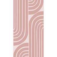 FOTOTAPETE Art Decó Muster 150 x 279 cm - Pink, Papier (150/279cm) - ESTAhome
