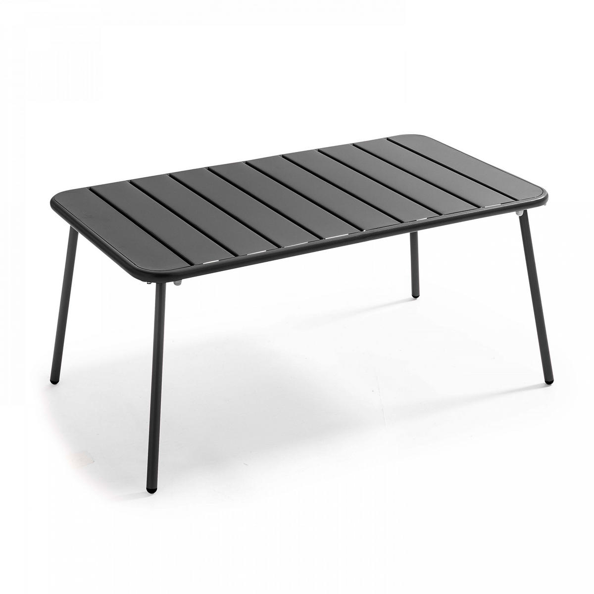 GARTENMÖBEL 5-tlg., Grau - Grau, Metall - Oviala