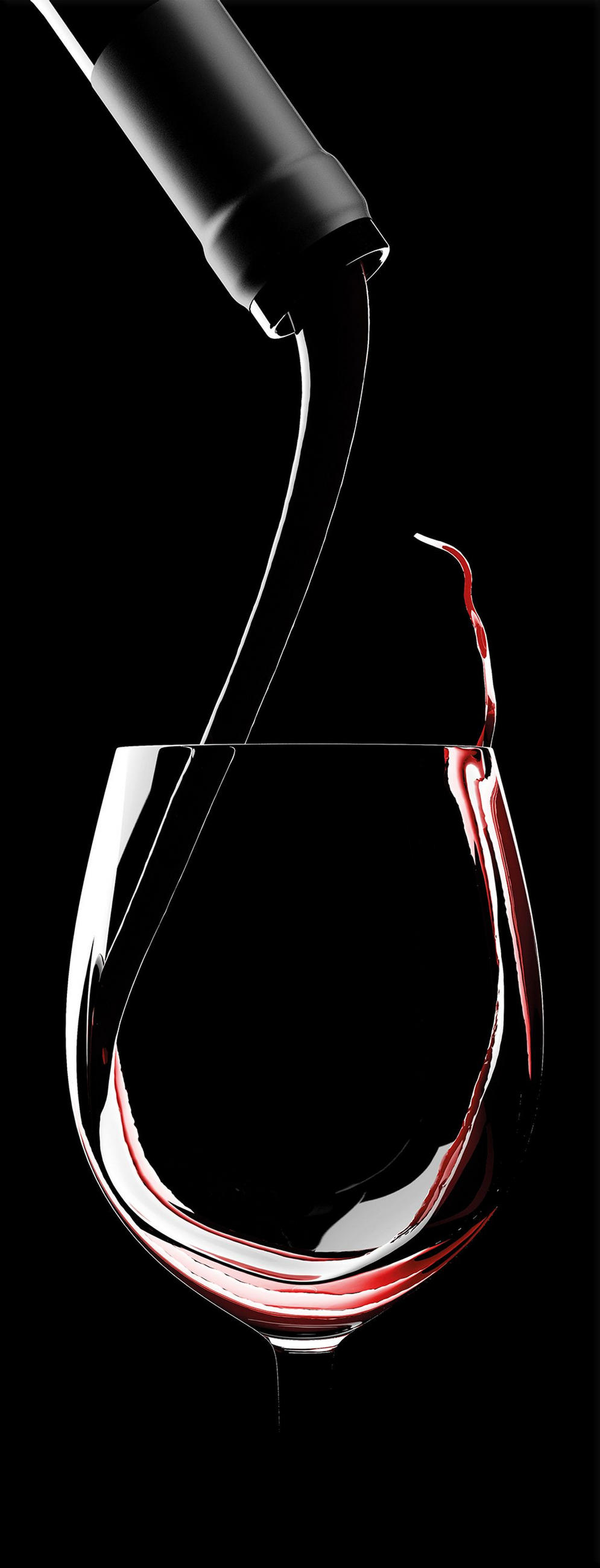 GLASBILD 30x80 cm Küche Wein modern - Rot, Glas (30/80cm) - artissimo