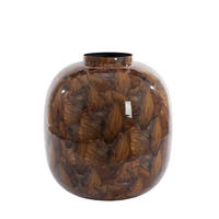 VASE Milos Braun Ø37/40 cm - Braun, Metall (40cm) - Light & Living