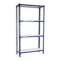 SCHWERLASTREGAL Mid Metal Shark HxBxT 150 x 100 x 50 cm Fachlast 180 kg Blau-Weiß - Blau, Metall (100/150/50cm) - PROREGAL