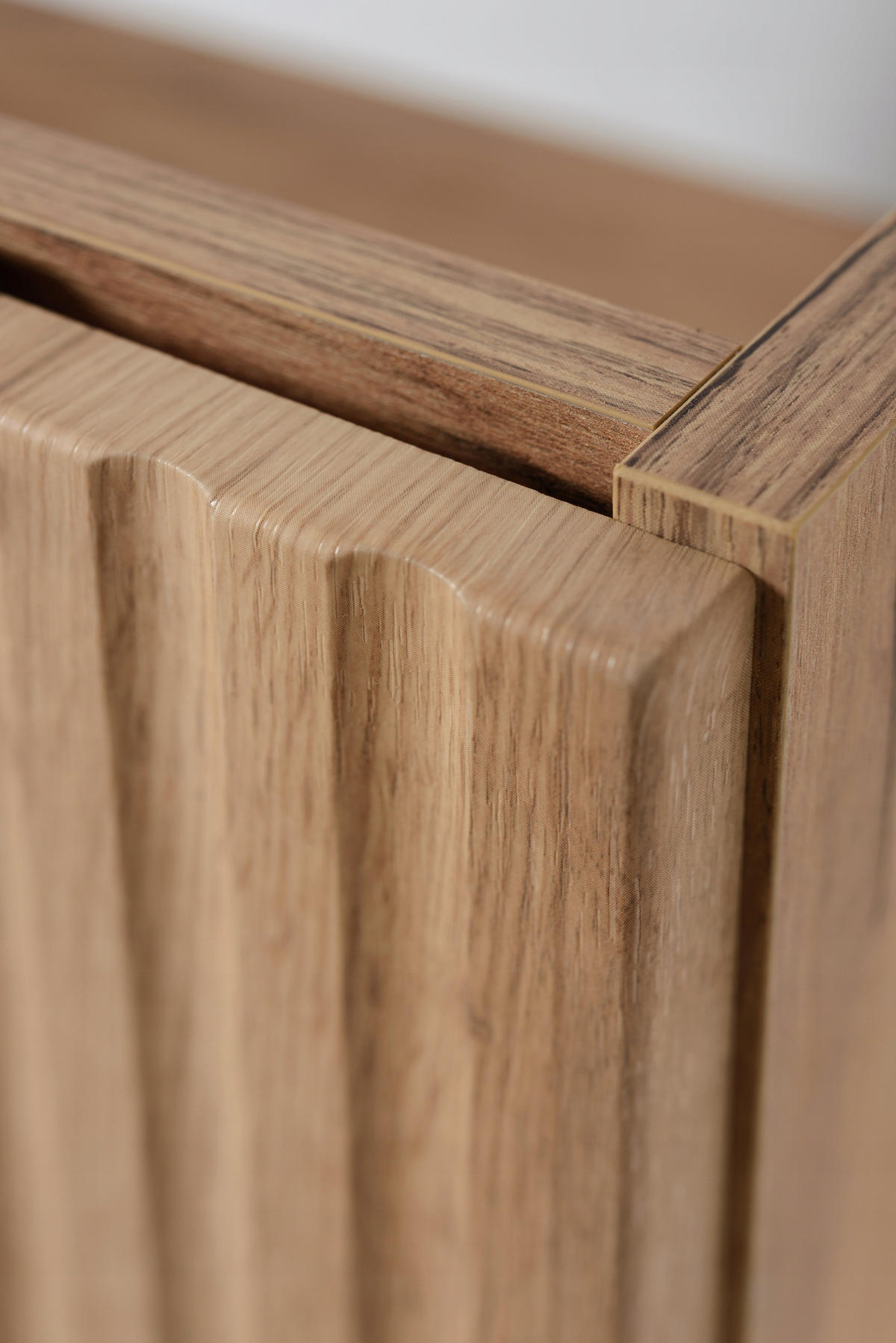 WASCHBECKUNTERSCHRANK MODERN 160 cm mit Arbeitsplatte Farbe: Eichen Craft mit geriffelter Vorderseite Farbe: Eichen Craft - Weiß - Weiß, Holzwerkstoff (160/57/46cm) - Rodan