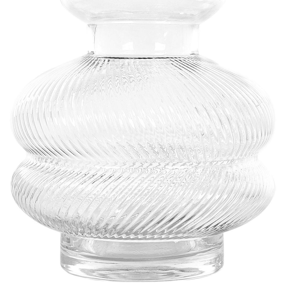 BLUMENVASE Glas transparent Rodia - Transparent, Glas (24cm) - Beliani