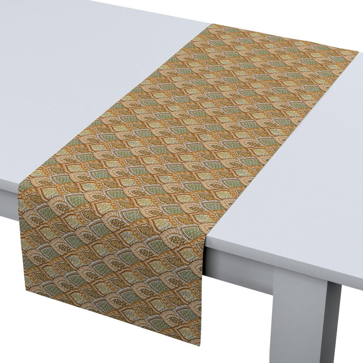 TISCHLÄUFER Intenso Premium, gold und grün, 40x130 cm - Beige, Textil (40/130cm) - Dekoria