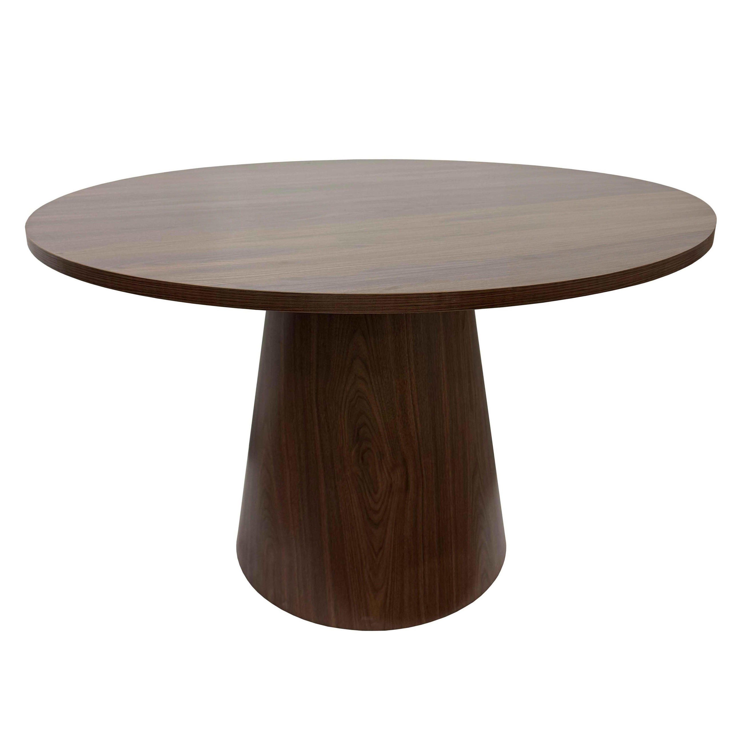 ESSTISCH, dunkles Holzeffekt - Braun, Holz (120/120/75cm) - Oviala