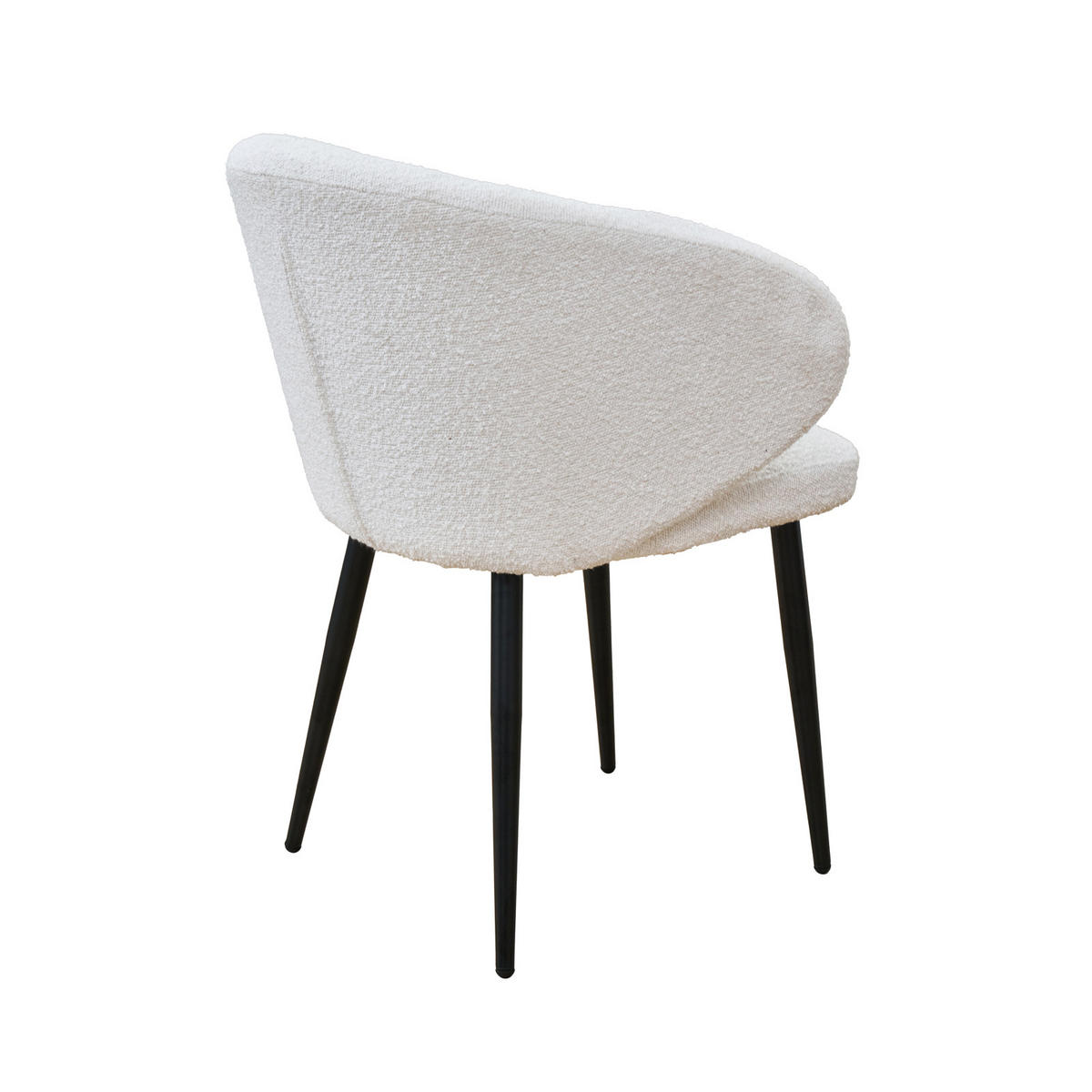 ESSZIMMERSTÜHLE AUDREY (2er Set) - Schwarz/Weiß, Textil/Metall (57/77/56cm) - SVITA