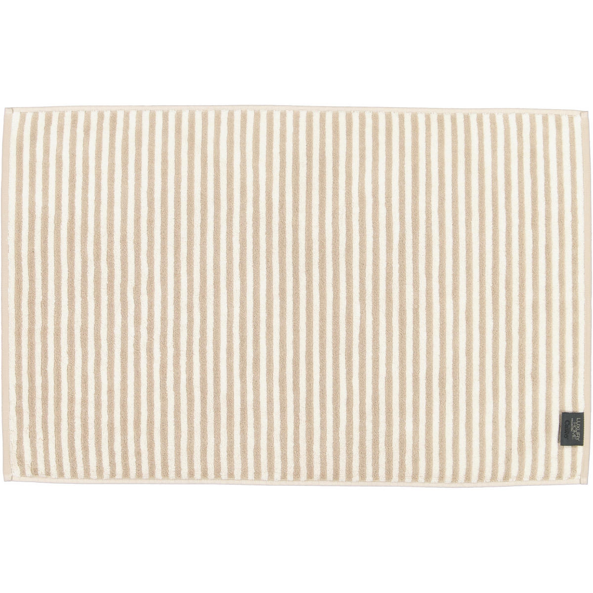 BADEMATTE TWO-TONE STRIPES 480 SAND - 33 - Beige, Textil (50/80cm) - Cawoe