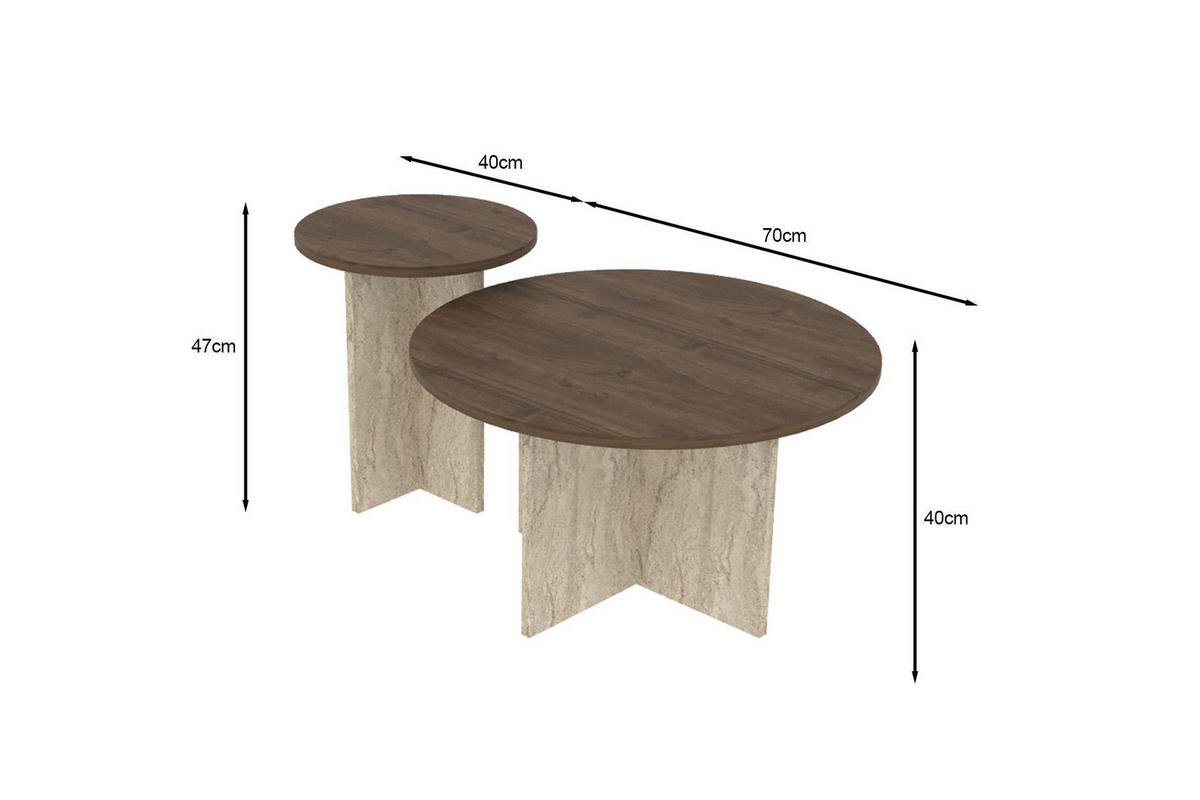COUCHTISCH private Braun - Braun, Holz (70/70/40cm) - Habitat Garten