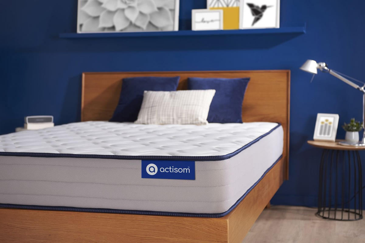 MATRATZE Actiflex form Taschenfederkern und Memory-Schaum 80 x 210 cm h3 - Weiß, Textil (80/210cm) - ACTISOM