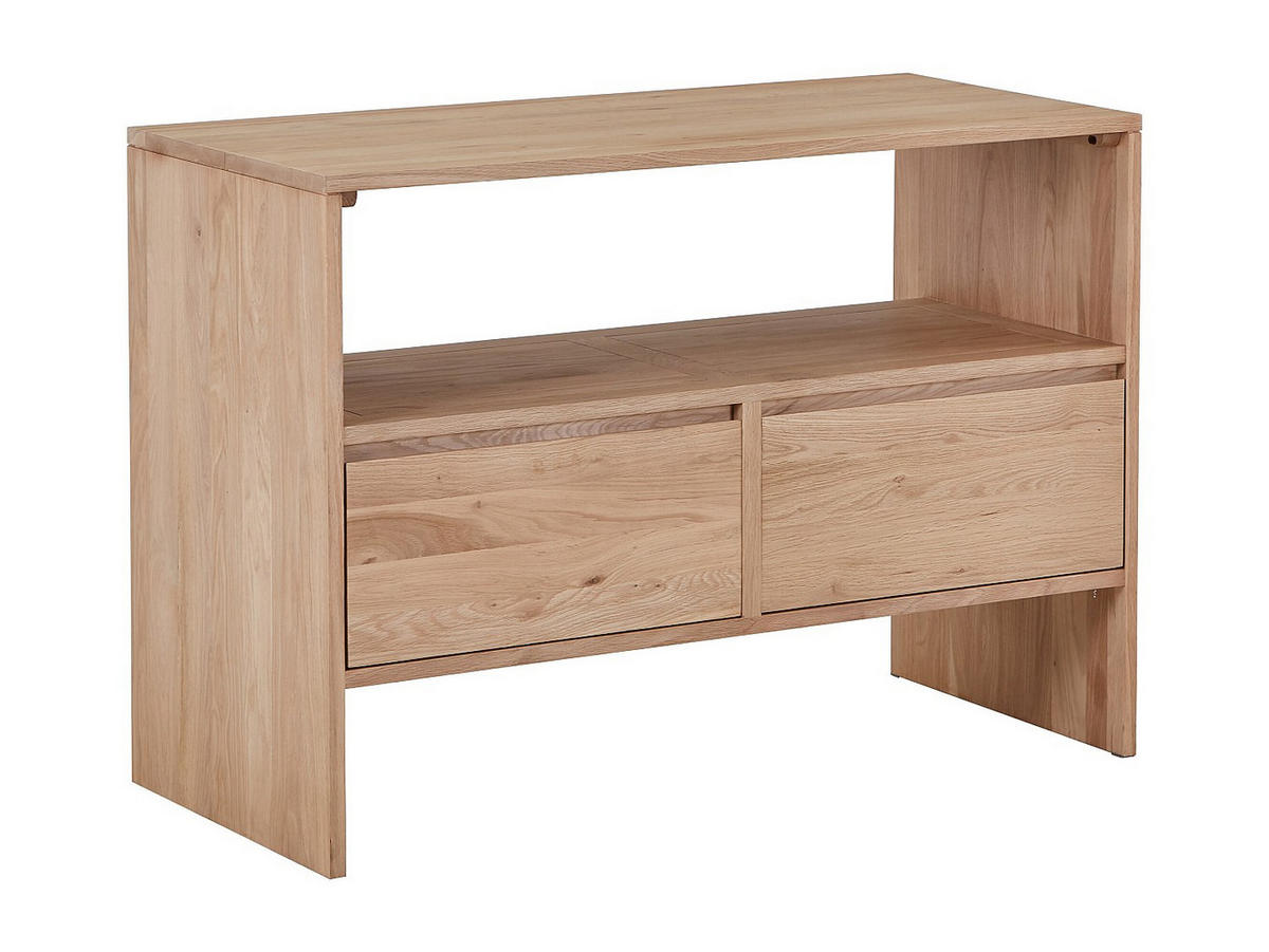 WASCHBECKENUNTERSCHRANK - 110cm x 50cm - Massivholz - naturfarben hell - CAVIZO - Naturfarben, Holz (110/78/50cm) - Vente-Unique