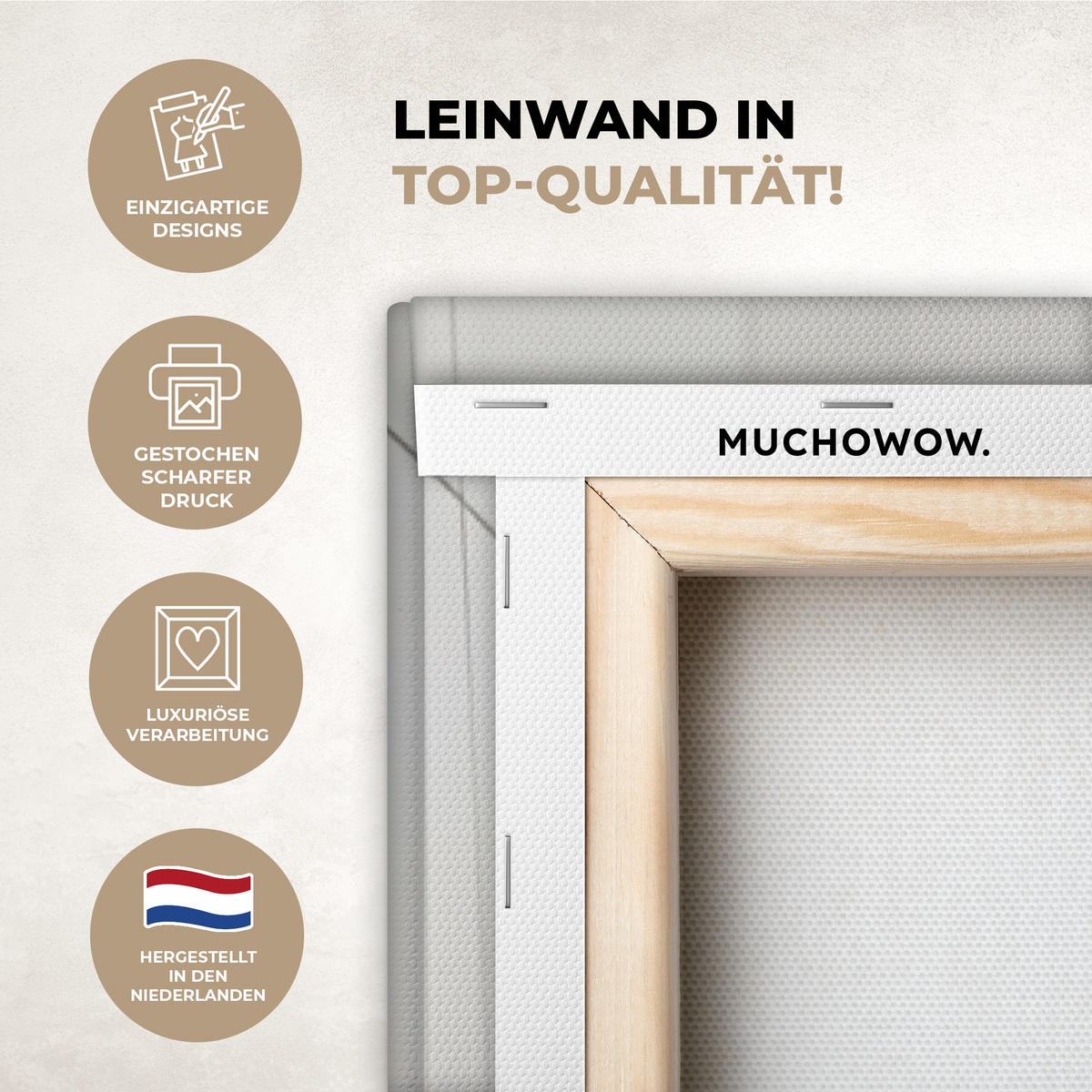 LEINWANDBILD Schottischer Highlander - Tier - Zeitung - Toilette 80x120 cm - Kastanienfarben, Textil (80/120cm) - MuchoWow