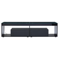 TV-LOWBOARD Hochglanz Schwarz 180/40/46 cm - Schwarz, Holz (180/46/40cm) - PANGIVO