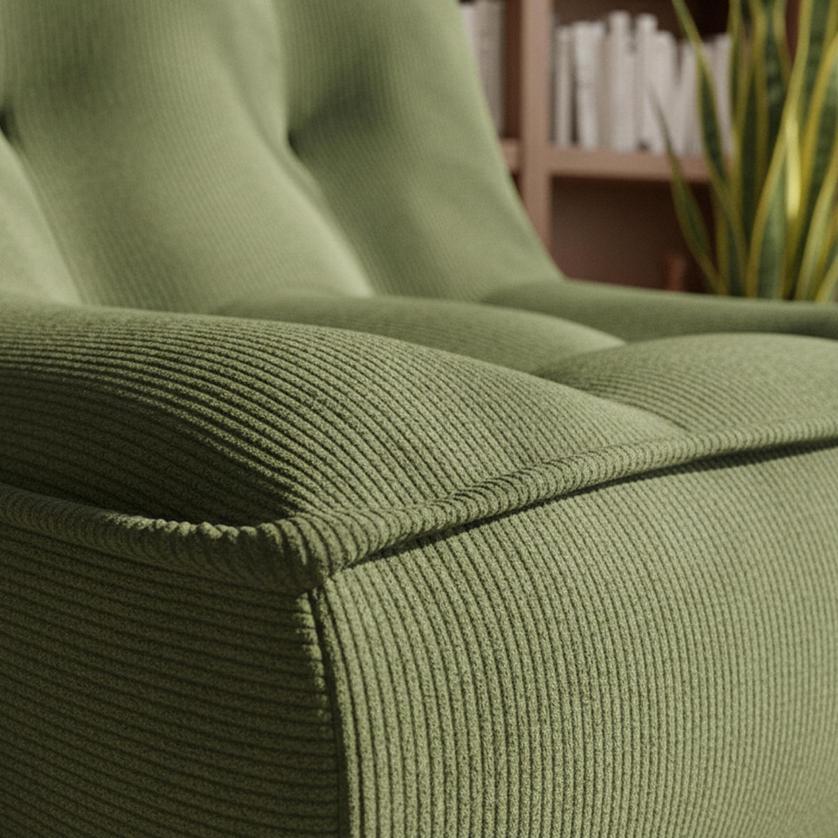 SESSEL, Grün - Grün, Textil (90/70/80cm) - Oviala