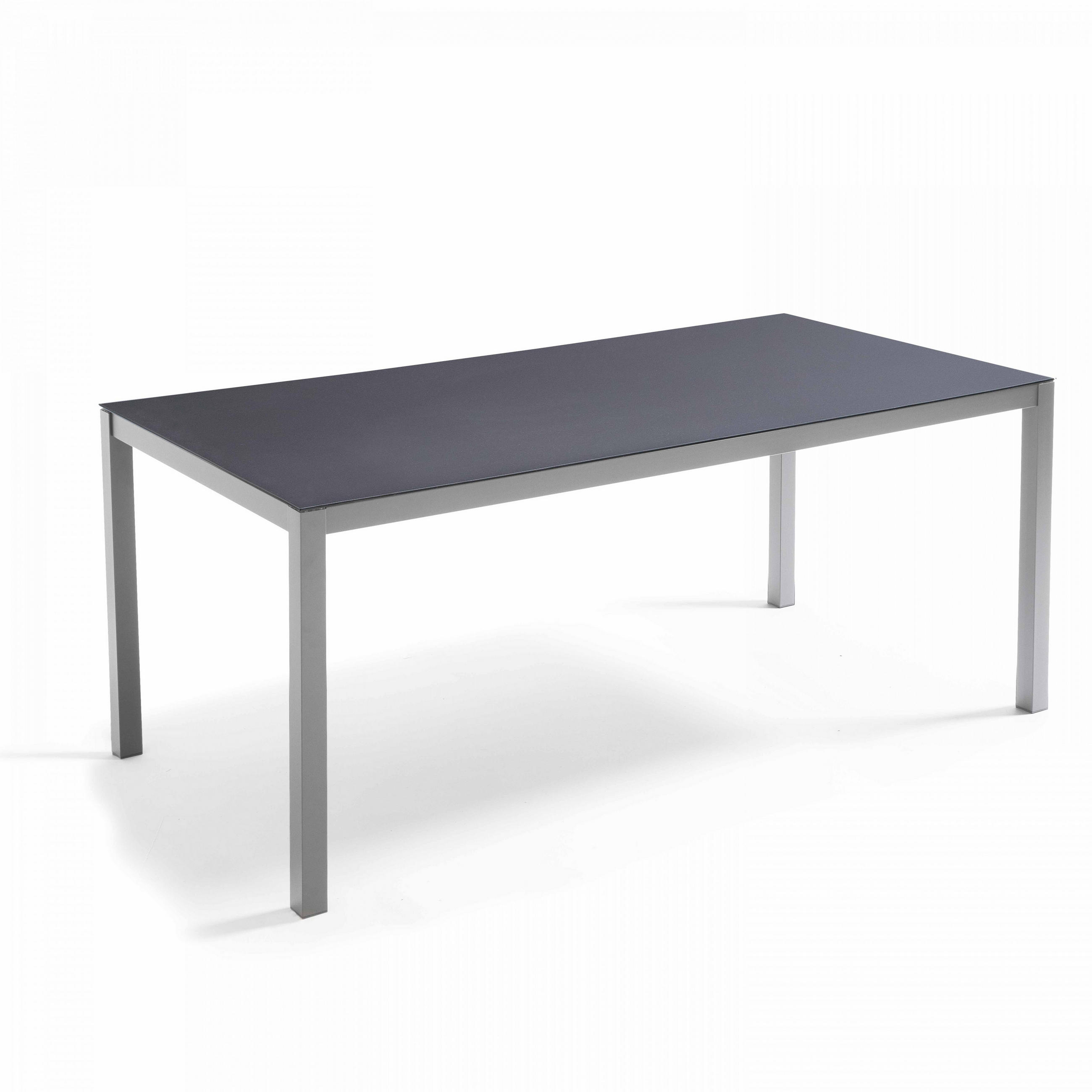 GARTENTISCH , Grau - Grau, Metall (90/180/73cm) - Oviala