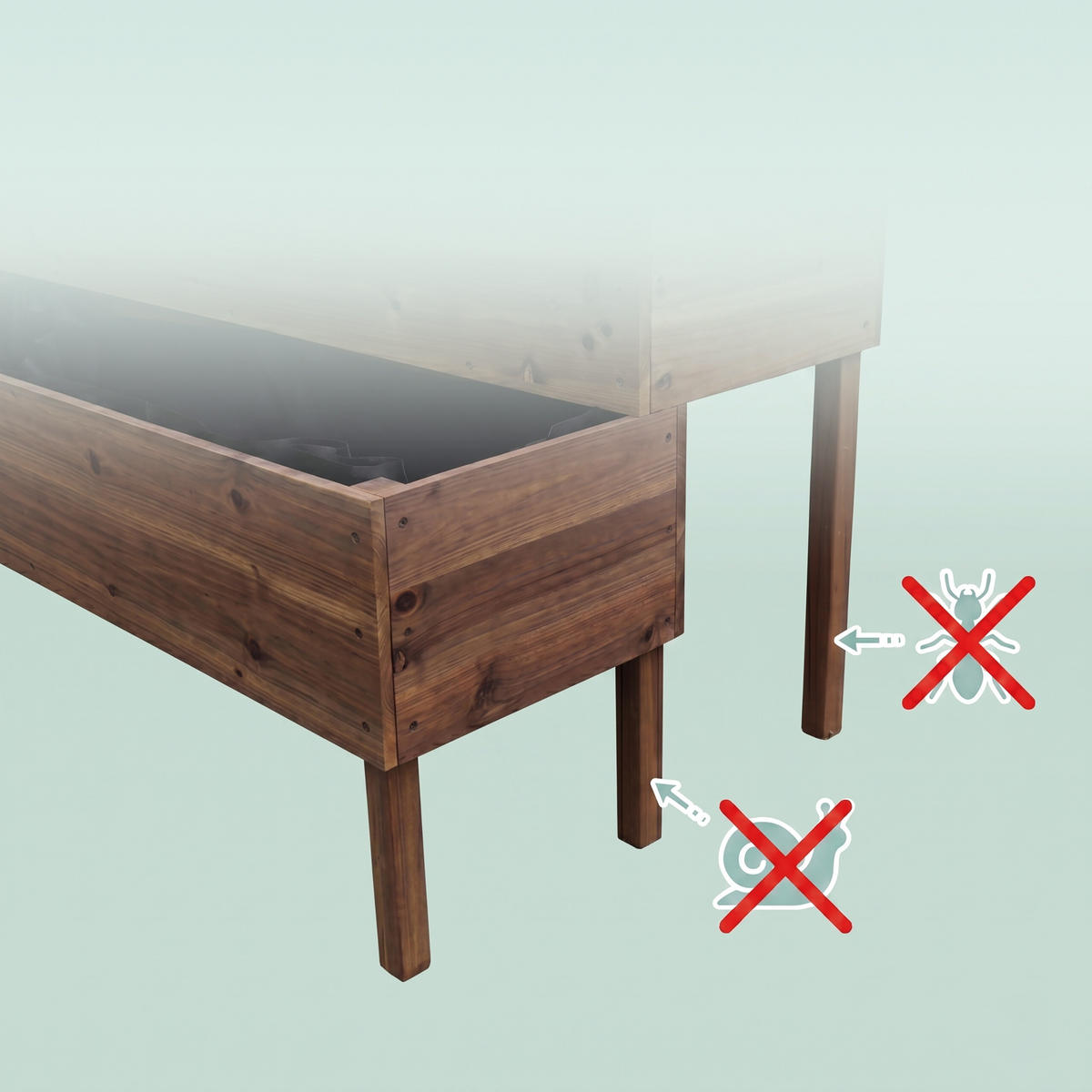 TRUHLÍK - tmavě hnědá, dřevo (109/135/62cm) - Relaxdays