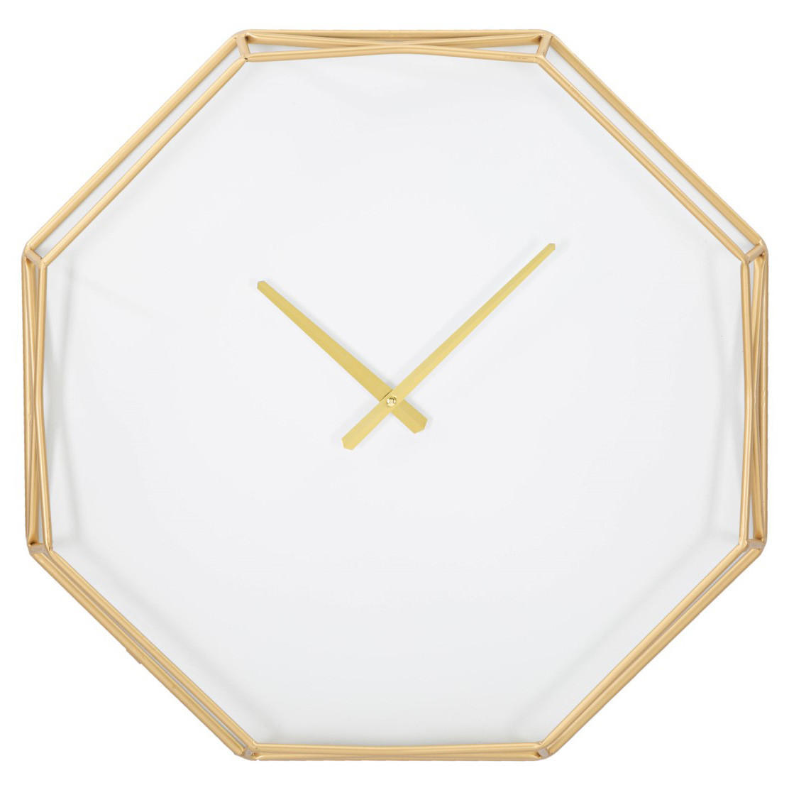 WANDUHR im Glamour-Stil 6,5/56/56 cm - Goldfarben, Metall (56/56/6.5cm) - Mauro Ferretti