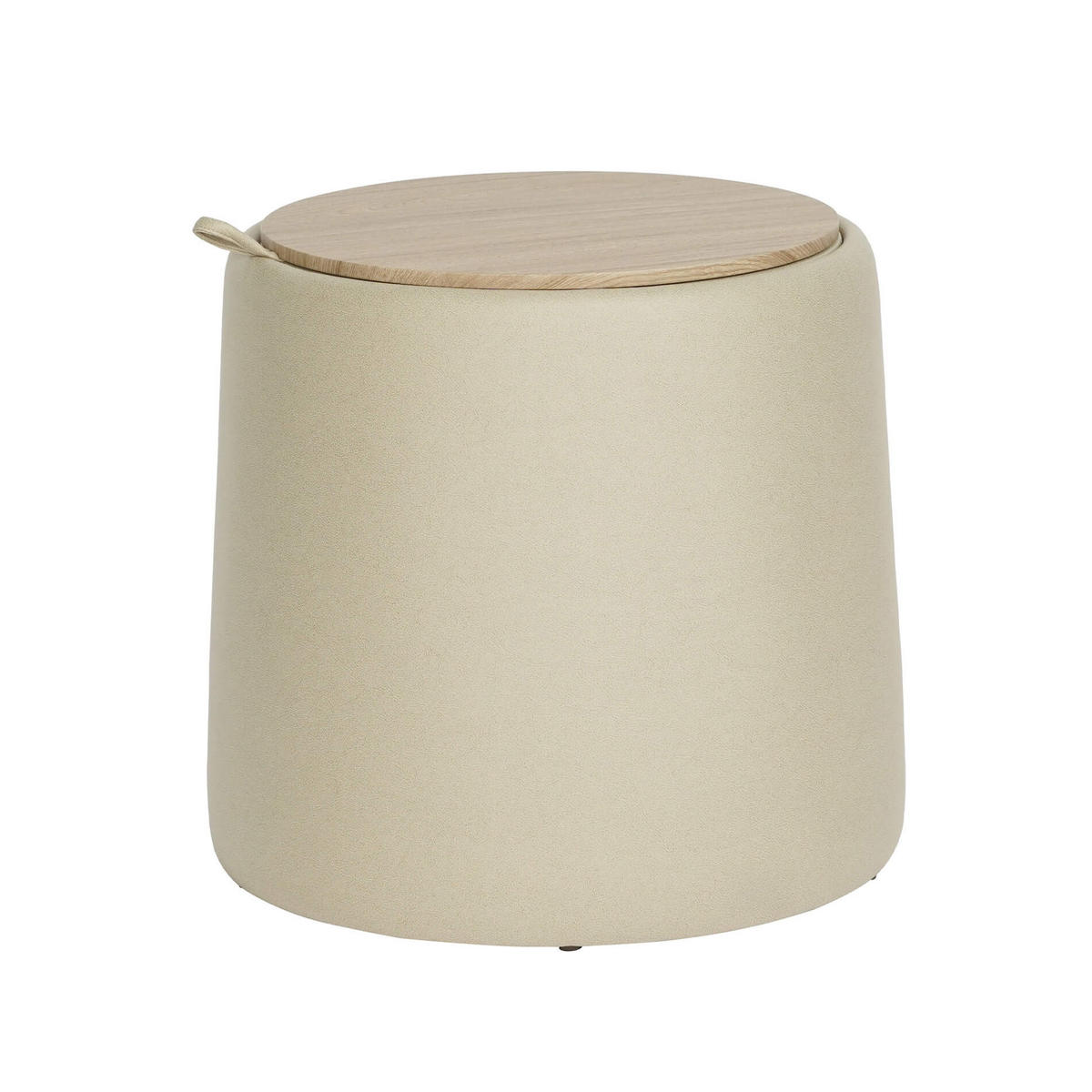 POUF Gardenia 45/45/42 cm - Beige, Holz (45/42/45cm) - Mobili Rebecca