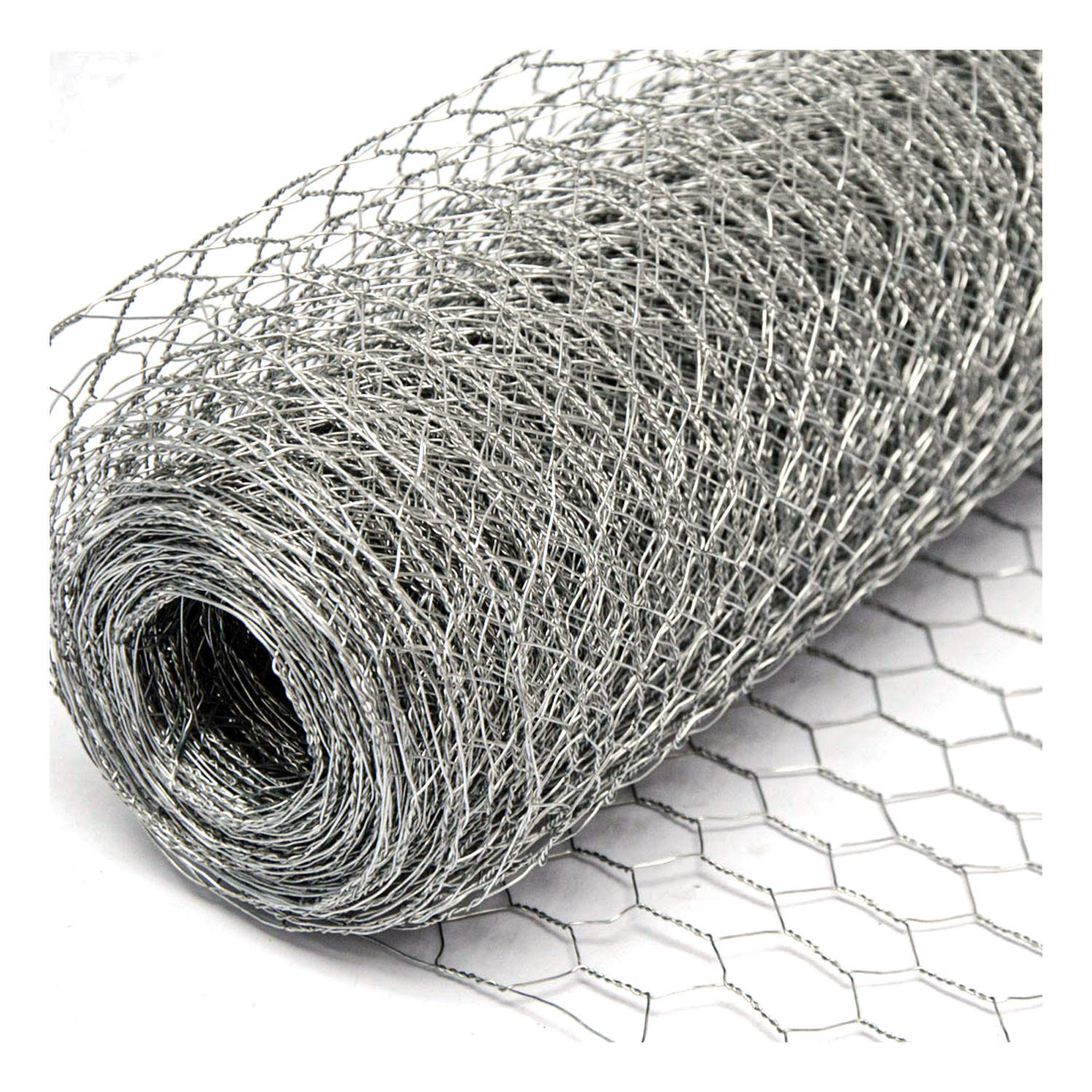 MASCHENDRAHTZAUN Quadratisch, 25 x0,5 m - Silberfarben, Metall (2.5/50cm) - Niederberg Metall