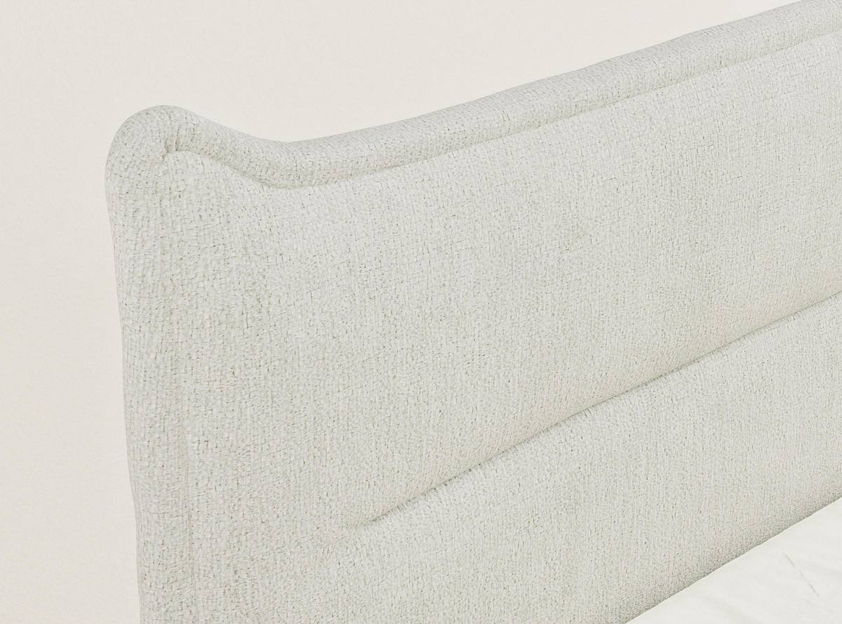 BOXSPRINGBETT Pelino 140/200 cm, in Creme, Bettkasten, Matratze, Topper - Creme/Schwarz, Holz/Holzwerkstoff (140/200cm) - Maison de Reve