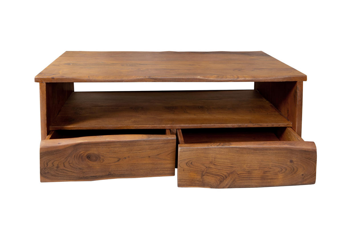 COUCHTISCH Akazie nuss DAHLIA 110 cm - Nussbaumfarben/Braun, Akazienholz/Holz (60/110/45cm) - SAM