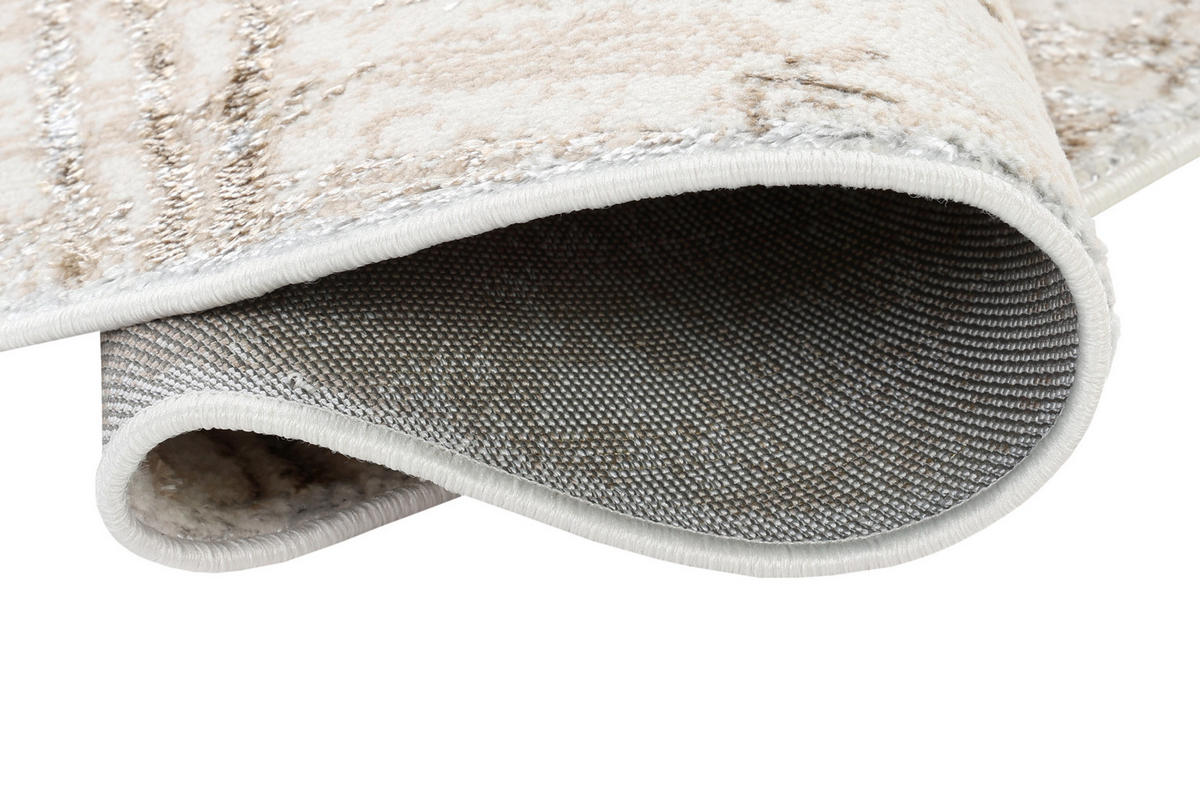 TEPPICH CRYSTAL ROUND Creme 240/240 cm - Creme, Kunststoff (240/240cm) - Tapiso