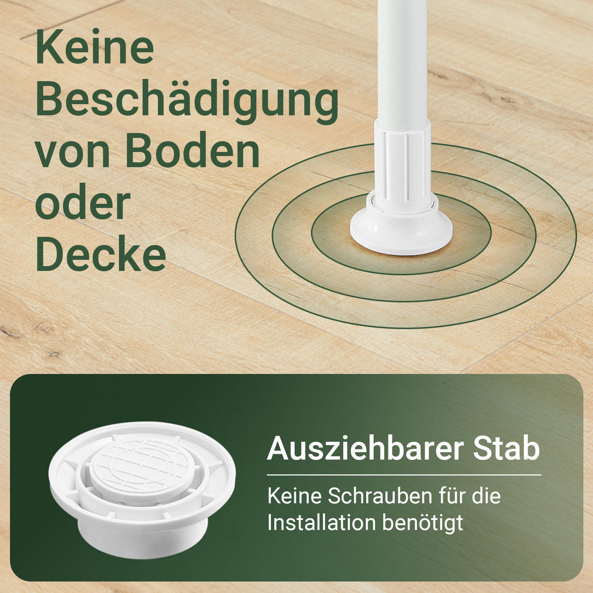 TELESKOP GARDEROBEN SYSTEM Weiß - Weiß, Kunststoff (113/285/1cm) - SoBuy