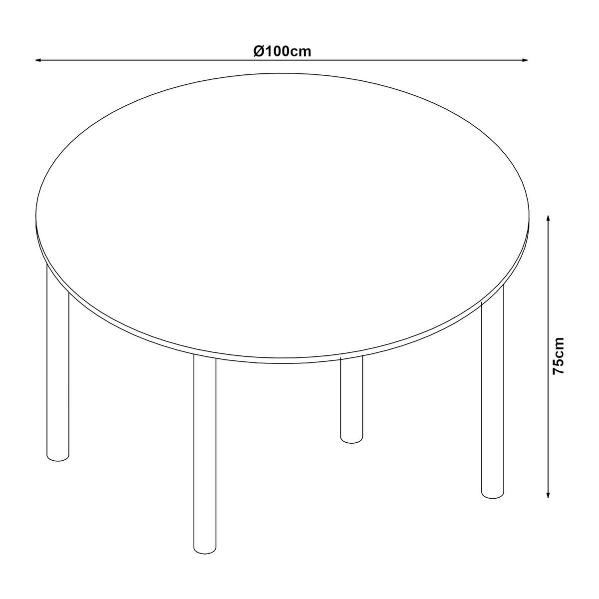 ESSTISCH Lindesberg - Schwarz/Grau, Holzwerkstoff/Metall (100/100/75cm) - [en.casa]