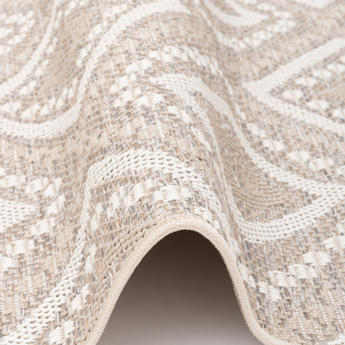 IN & OUTDOOR TEPPICH FLACHGEWEBE OTTAWA ETHNO - Beige, Textil (140/200cm) - Pergamon