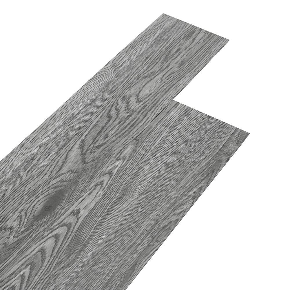 VINYLBODEN 5m²/36-TLG. selbstklebend PVC - Dunkelgrau, Kunststoff (0.2/91.5/15.2cm) - Livingandhome