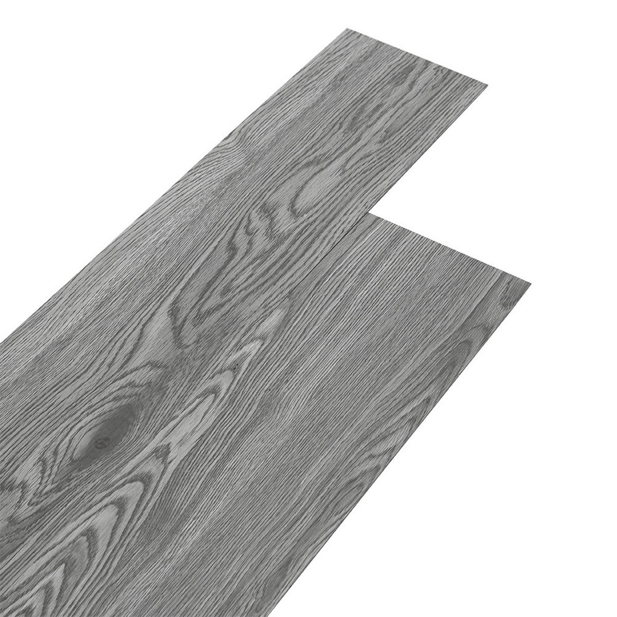 VINYLBODEN 5m²/36-TLG. selbstklebend PVC - Dunkelgrau, Kunststoff (0.2/91.5/15.2cm) - Livingandhome