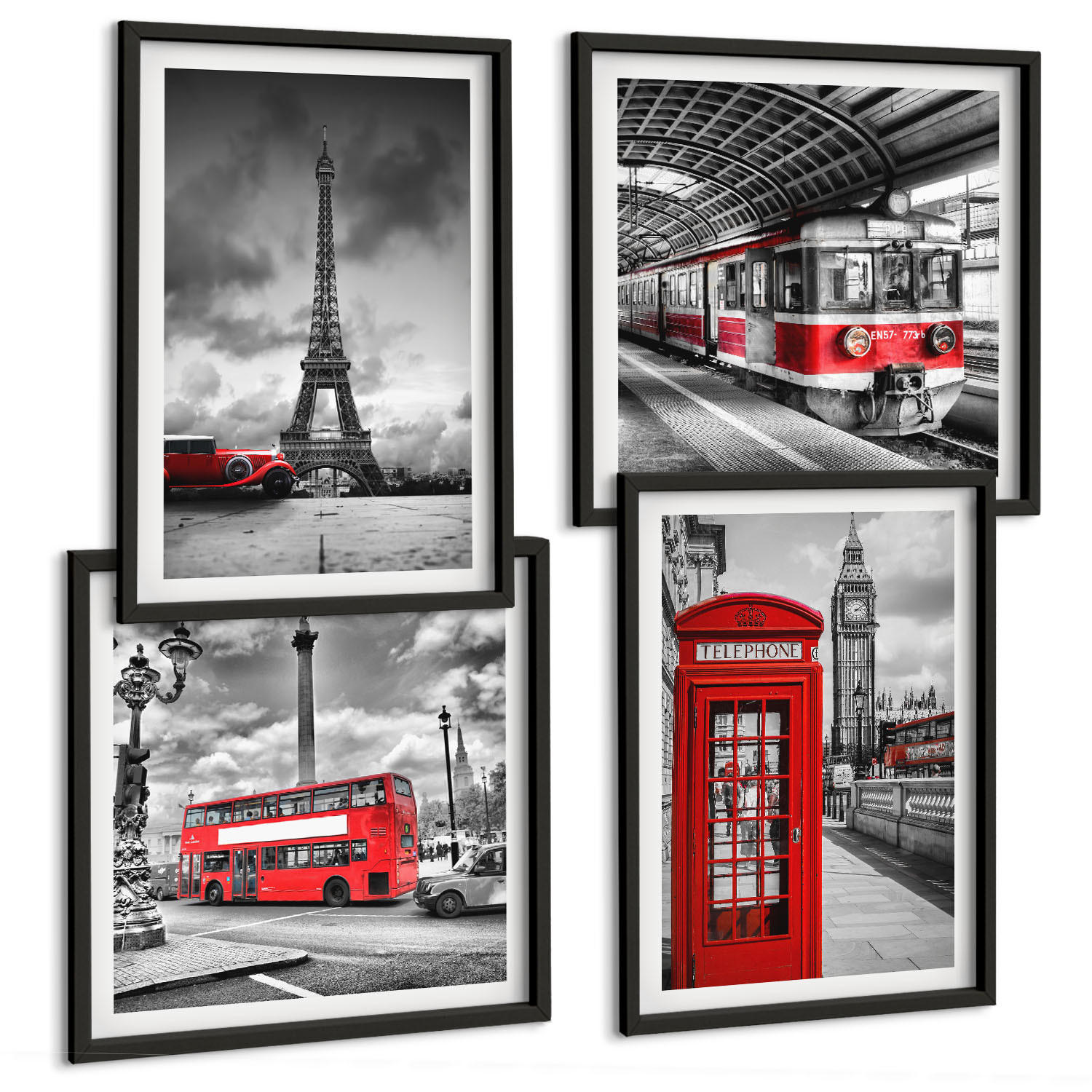 Tulup Bilder Schwarz 50x50 cm