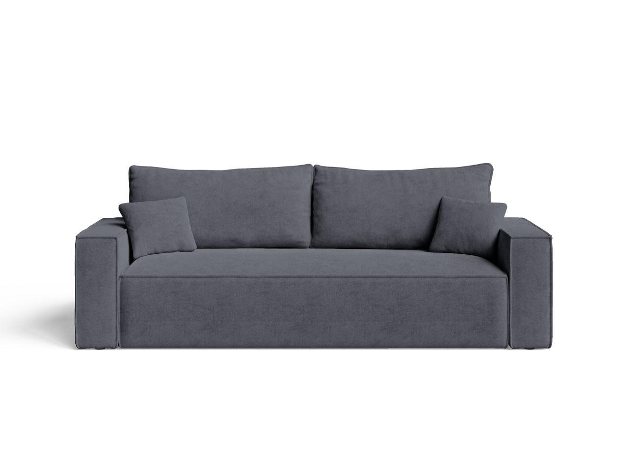 SOFA 230/90/70 Dunkelgrau Sivra - Dunkelgrau, Kunststoff/Textil (230/70/90cm) - Graingold