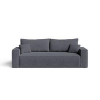 SOFA 230/90/70 Dunkelgrau Sivra - Dunkelgrau, Kunststoff/Textil (230/70/90cm) - Graingold