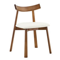 STUHL-SET DE-36709 2 Stück mit Holzgestell und gepolsterter Sitzfläche Weiß - Weiß, Holzwerkstoff (49/77.5/50cm) - ComfortXL