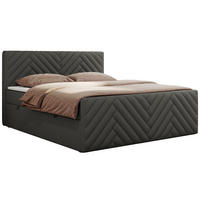 BOXBETT PARIS DUO 120/200 - Grau Kunstleder - H3 - Grau, Holz/Textil (120/200cm) - MKS