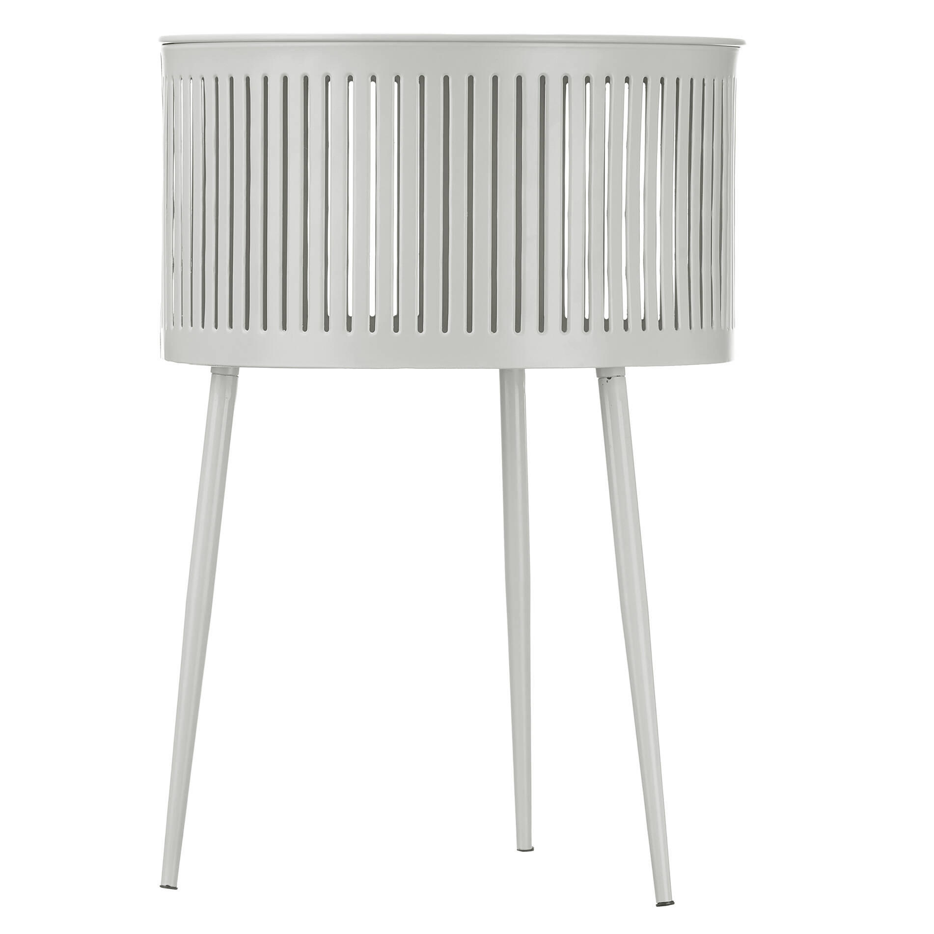COUCHTISCH mit Stauraum Ø 40 cm - Grau, Metall (40/40/57cm) - Giftdecor
