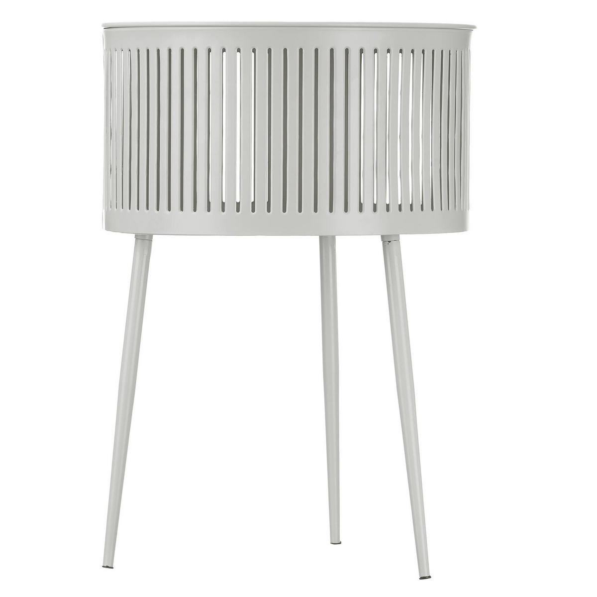 COUCHTISCH mit Stauraum Ø 40 cm - Grau, Metall (40/40/57cm) - Giftdecor
