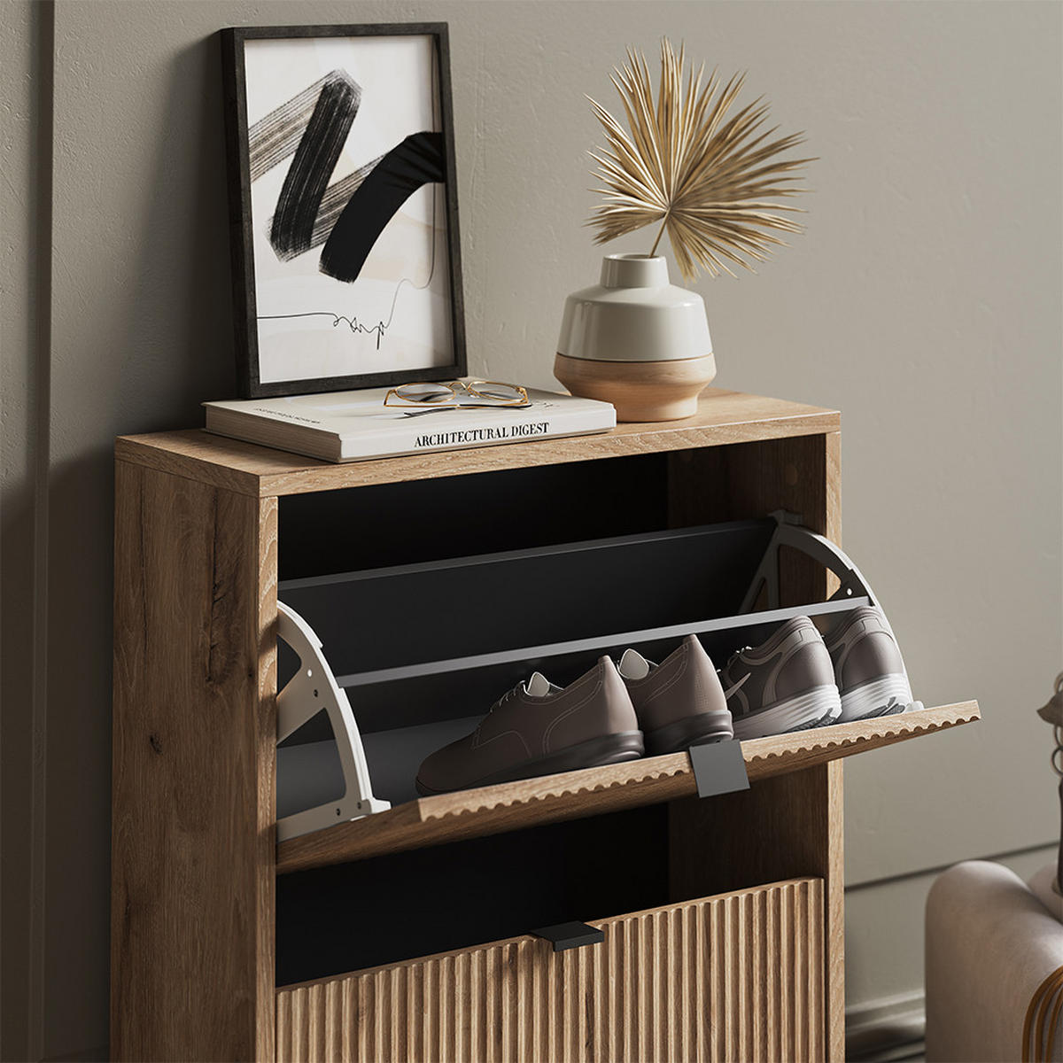 BOTNÍK NA BOTY Eliza Dub Viking - barva dubu, kompozitní dřevo (60/92/24cm) - Vicco