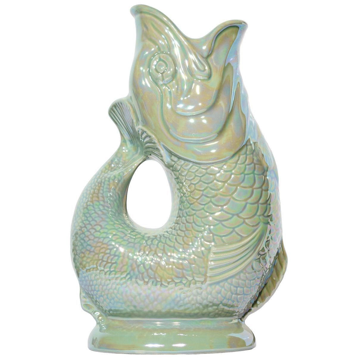 KARAFFE mit „Gluck-Gluck“-Geräusch 27,5/17/9,5 cm - Salbeigrün, Keramik (1.2L) - Gluckigluck