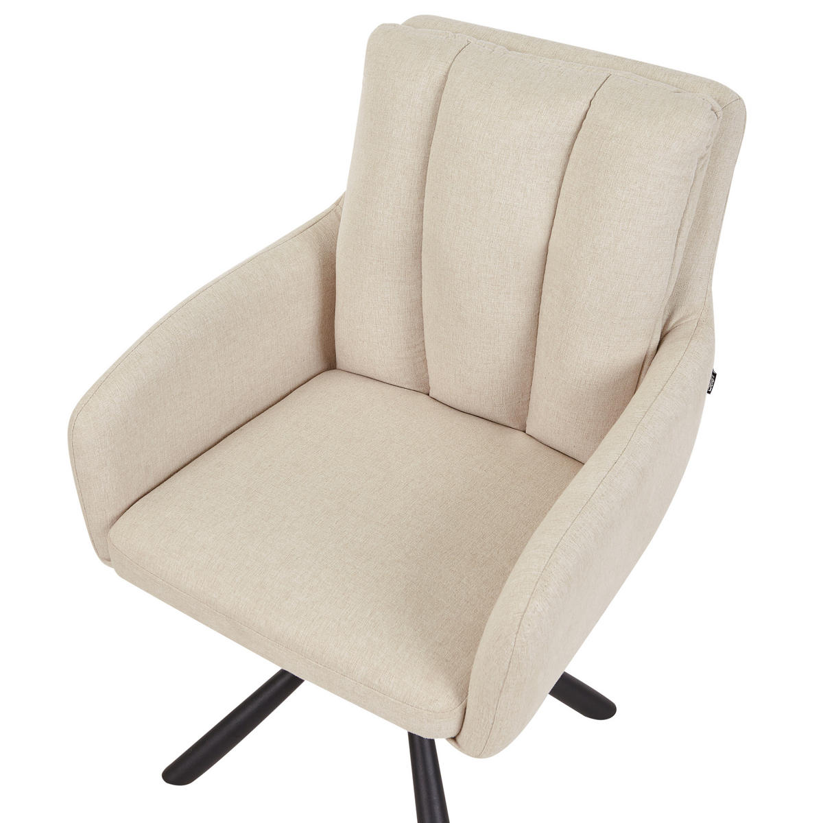 ESSZIMMERSTUHL 2er-Set Beige Sardoal - Beige/Schwarz, Textil (56/86/65cm) - Beliani