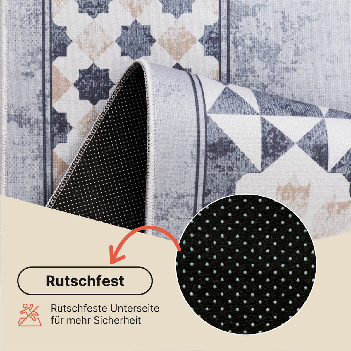 TEPPICH NORA Grau 100/200 cm - Grau, Textil (100/200cm) - Tapiso