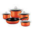 KOCHTOPFSET 5-teilig - Klar/Orange, Basics, Glas/Metall (48,50/28,50/39cm) - Riess KOCHTOPFSET 5-teilig - Klar/Orange, Basics, Glas/Metall (48,50/28,50/39cm) - Riess