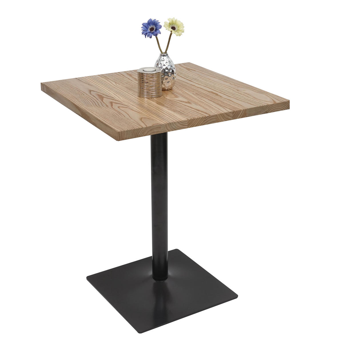 BISTROTISCH 76x60x60cm Industrial Gastronomie Ulme Holz Hellbraun - Hellbraun, Holz (60/60/76cm) - CHEFGASTRO