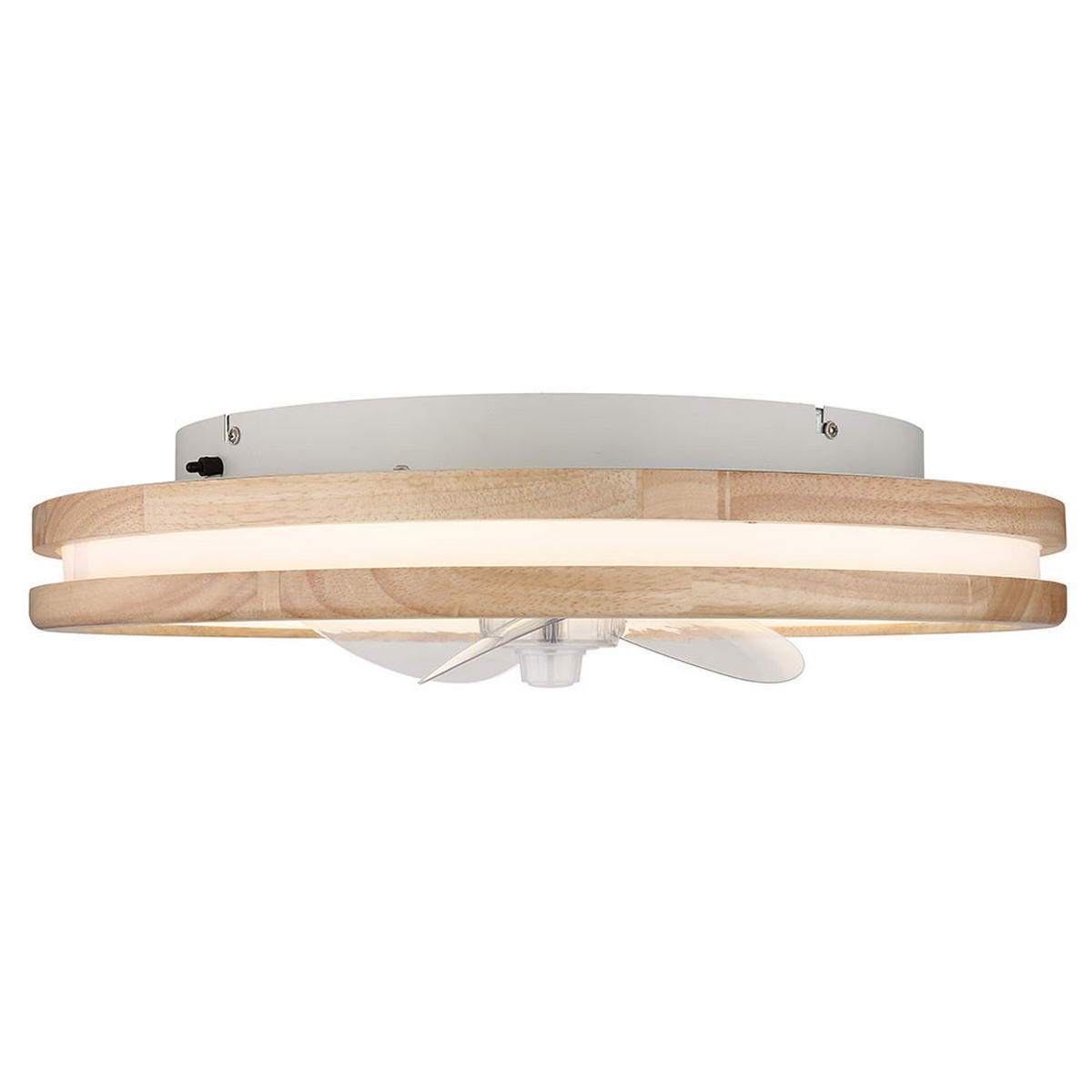 LED DECKENLEUCHTE Braun Holzoptik - Braun, Holz (50/50/12.5cm) - Globo Lighting