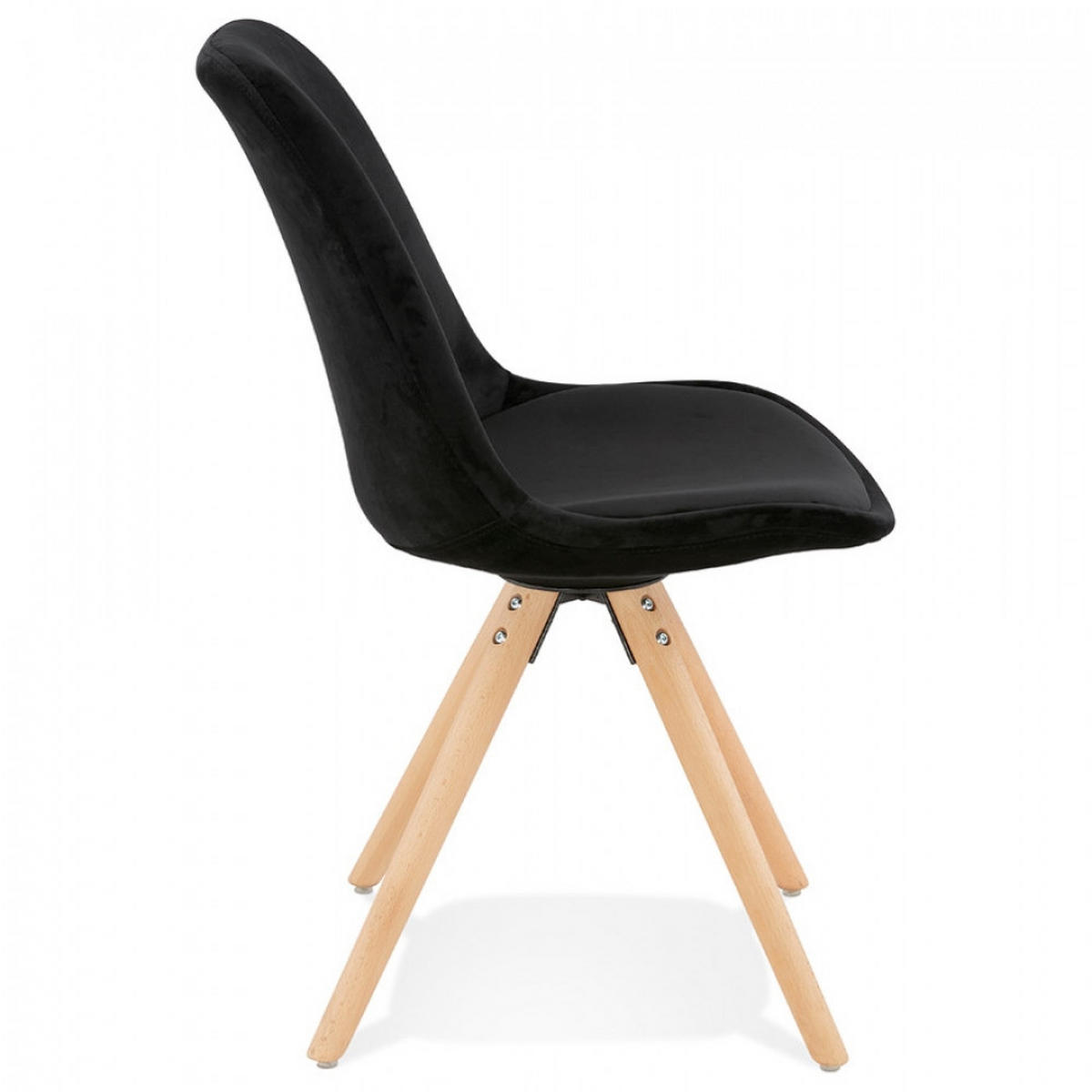 STUHL Schwarz 48x84x56cm - Buchefarben/Schwarz, Holz/Textil (48/84/56cm) - AlterEgo
