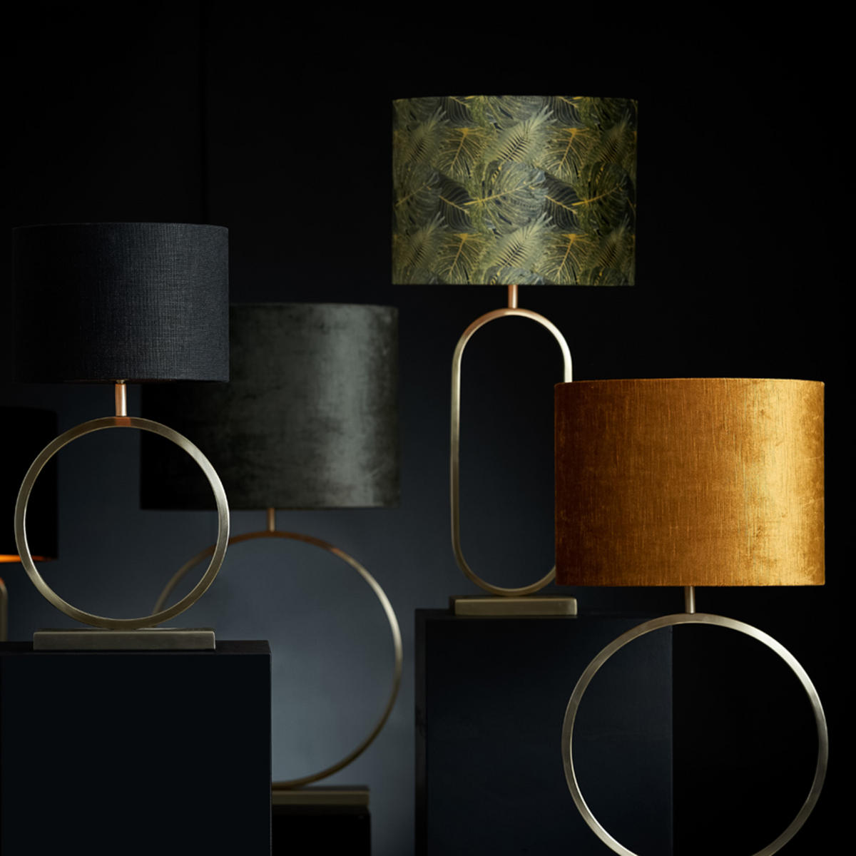 LAMPENSCHIRM Edelstein Gold Ø30/21 cm - Goldfarben, Textil (30/30/21cm) - Light & Living