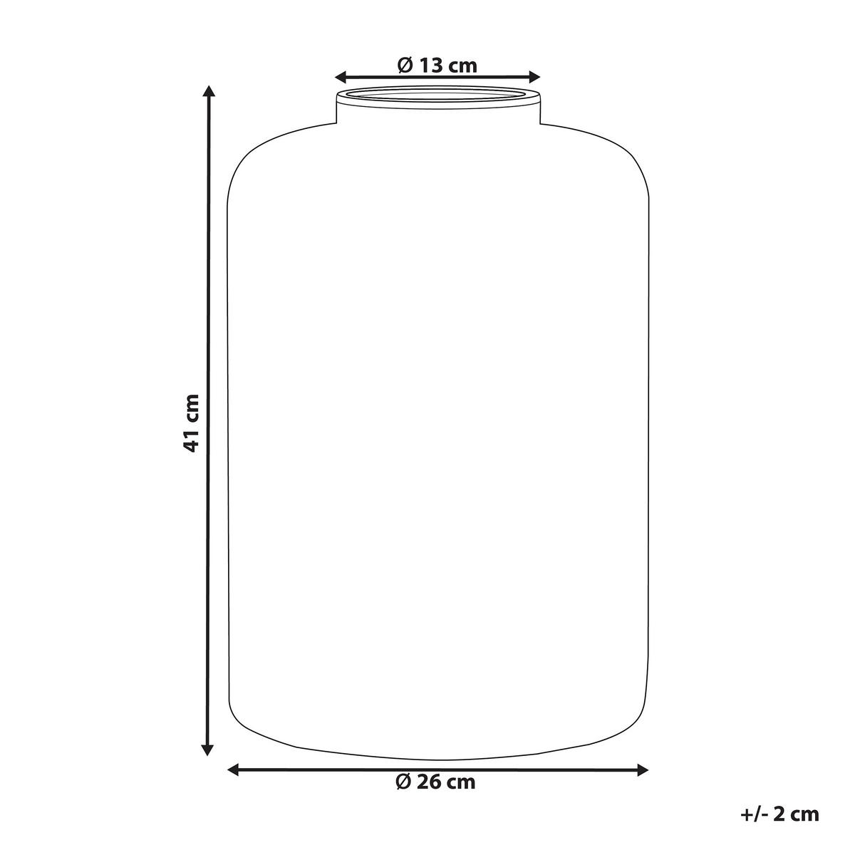 DEKOVASE Glas orange Mirchi - Orange, Glas (41cm) - Beliani