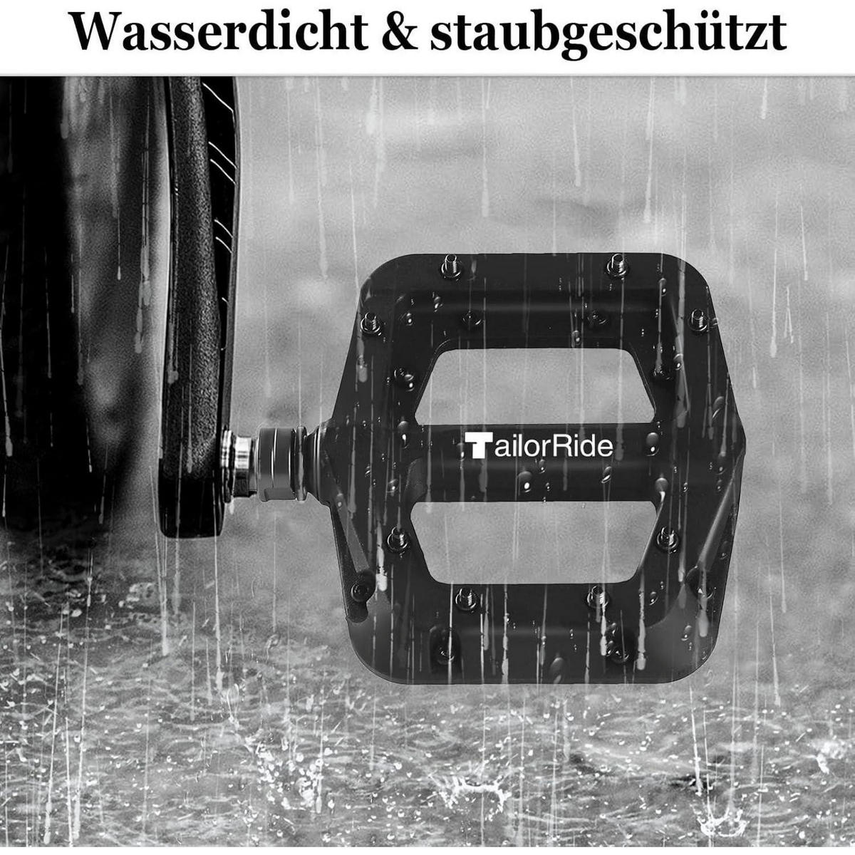 FAHRRADPEDALE Plattform-Pedale Schwarz 9/16 Zoll - Schwarz, Metall (9/2.5/10cm)