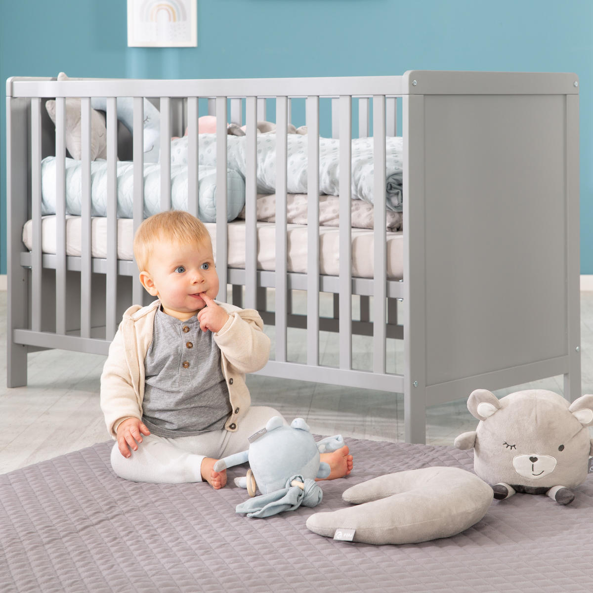 BABYBETTWÄSCHE Lil Planet 100x135 cm hellblau - Blau, Textil (100/135cm) - Roba