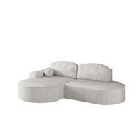 ECKSOFA mit Schlaffunktion und Bettkasten Modena Runden stoff Poso Beige Links - Beige, Holz/Textil (179/278cm) - Kaiser Möbel